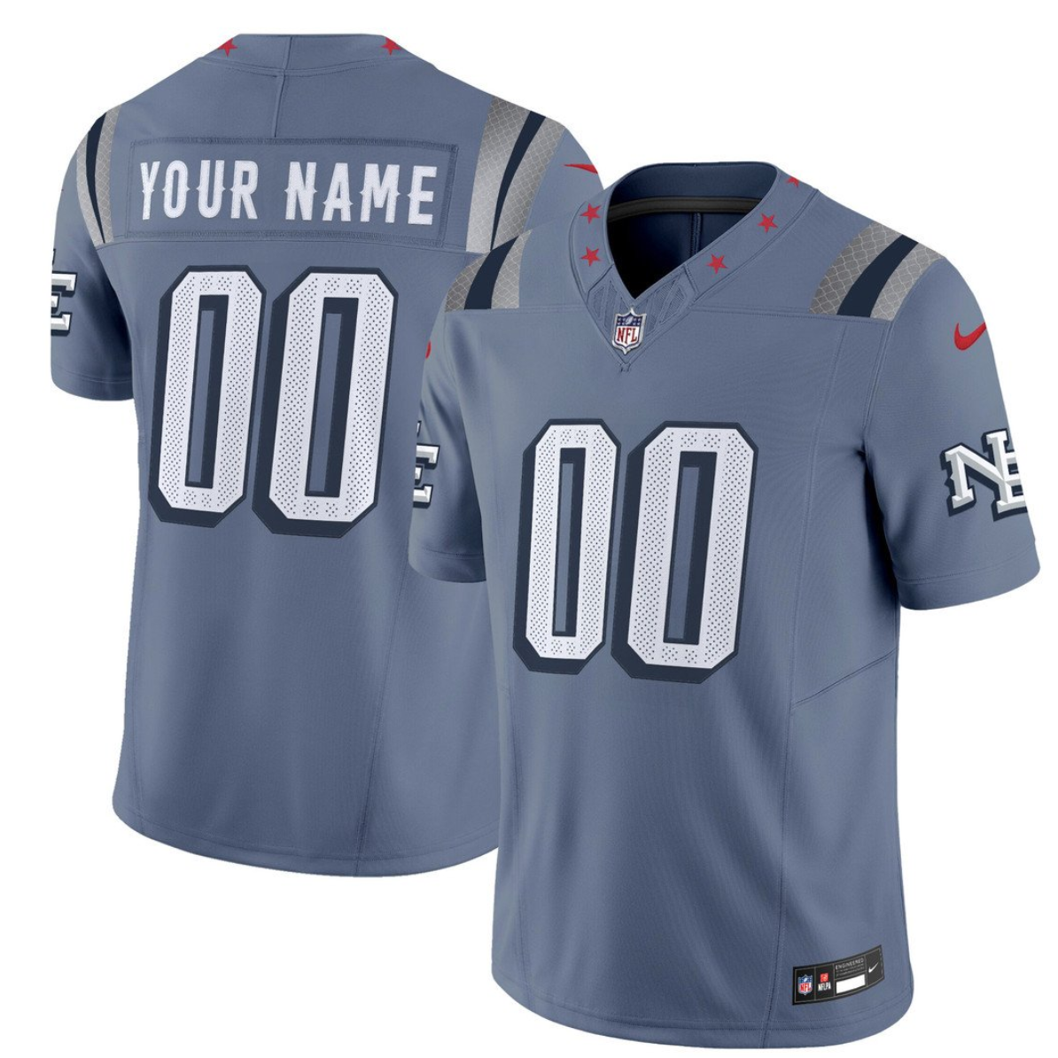 Youth New England Patriots Active Player Custom 2025 F.U.S.E. “Rivalries” Vapor Limited Stitched Football Jersey