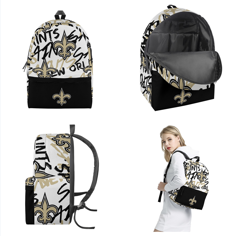 New Orleans Saints All Over Print  Polyester Backpack 001