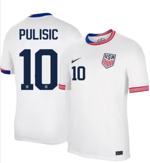 USA 2024 Mens Custom Home Stadium Jersey