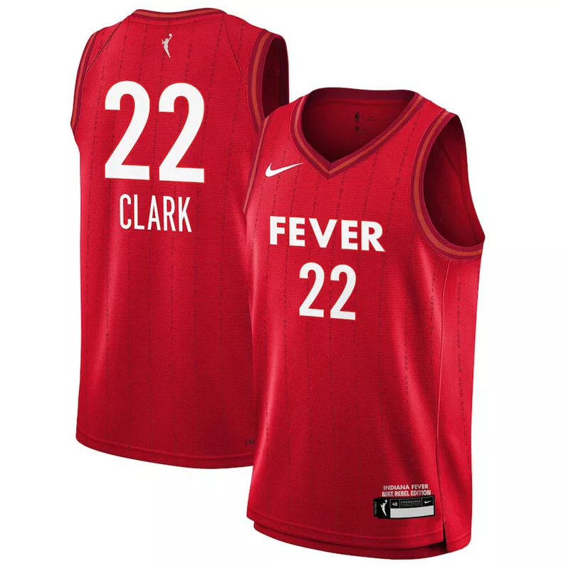 Women's Red Indiana Fever #22 Caitlin Clark Stitched Jersey