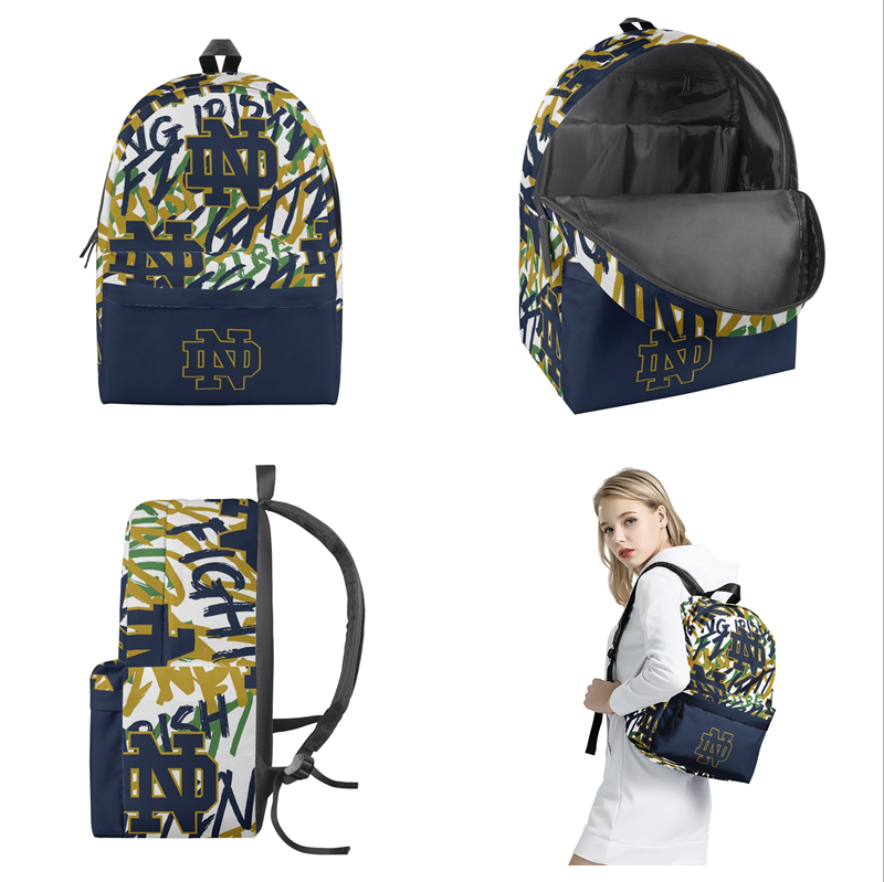 Notre Dame Fighting Irish All Over Print Polyester Backpack 001