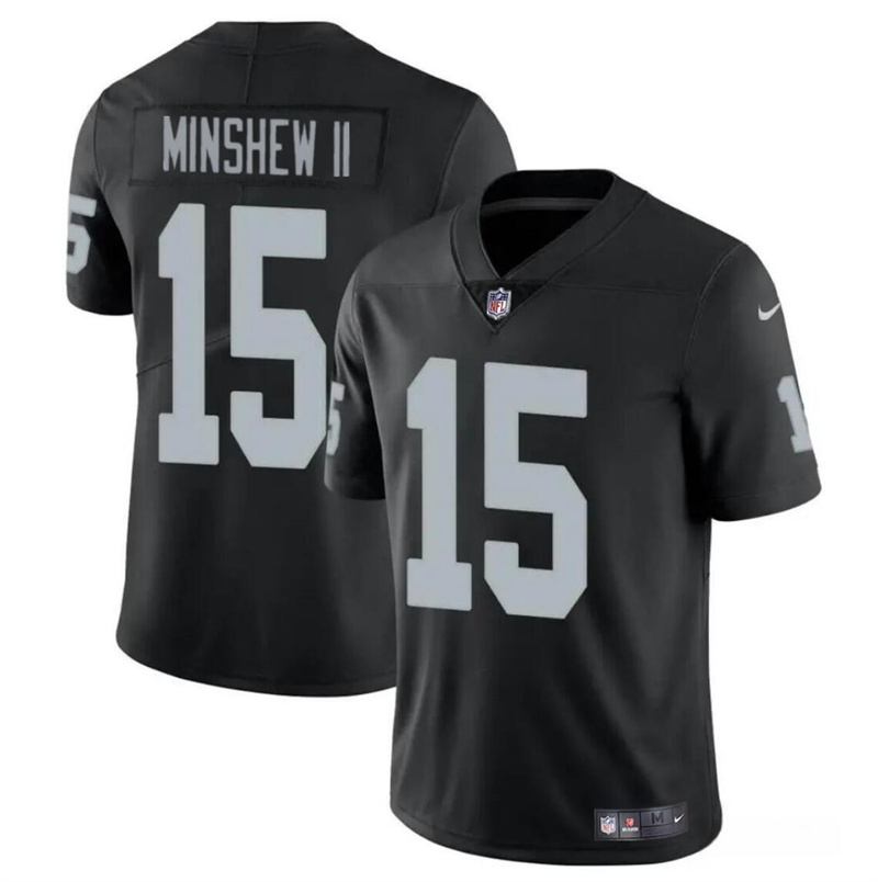 Youth Las Vegas Raiders #15 Gardner Minshew II Black Vapor Untouchable Stitched Football Jersey