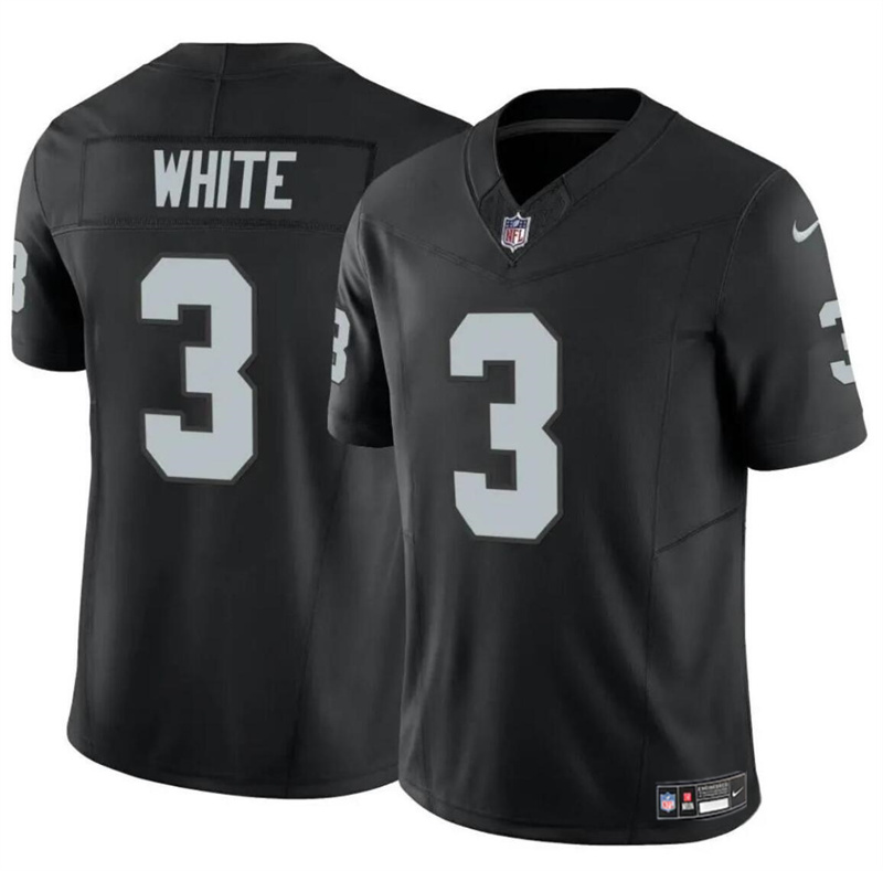 Youth Las Vegas Raiders #3 Zamir White Black 2024 F.U.S.E Stitched Football Jersey