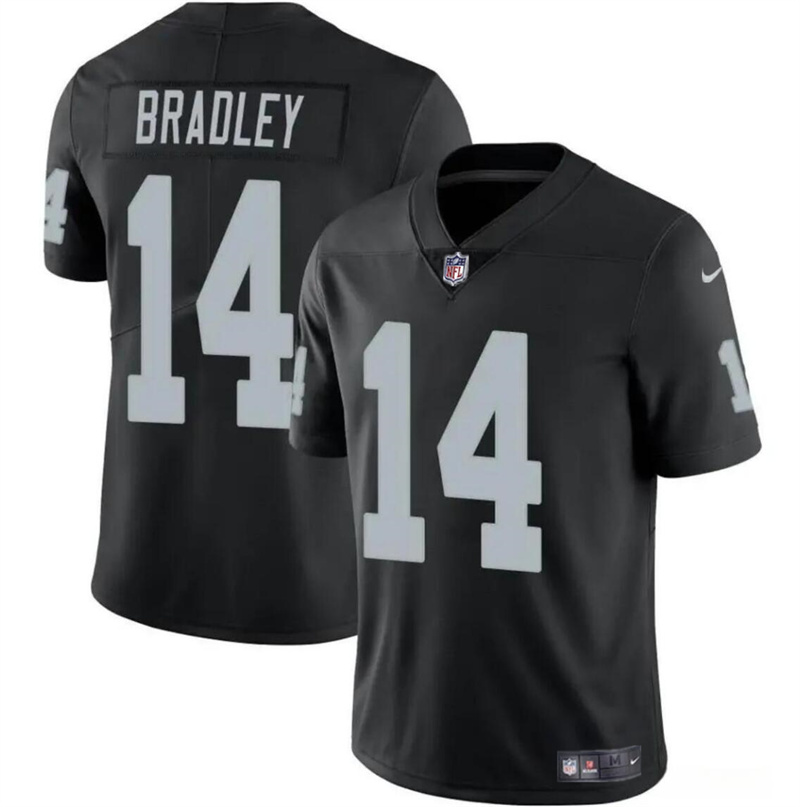 Youth Las Vegas Raiders #14 Carter Bradley Black Stitched Football Jersey