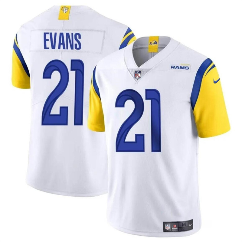 Youth Los Angeles Rams #21 Zach Evans White 2024 Vapor Untouchable Stitched Football Jersey