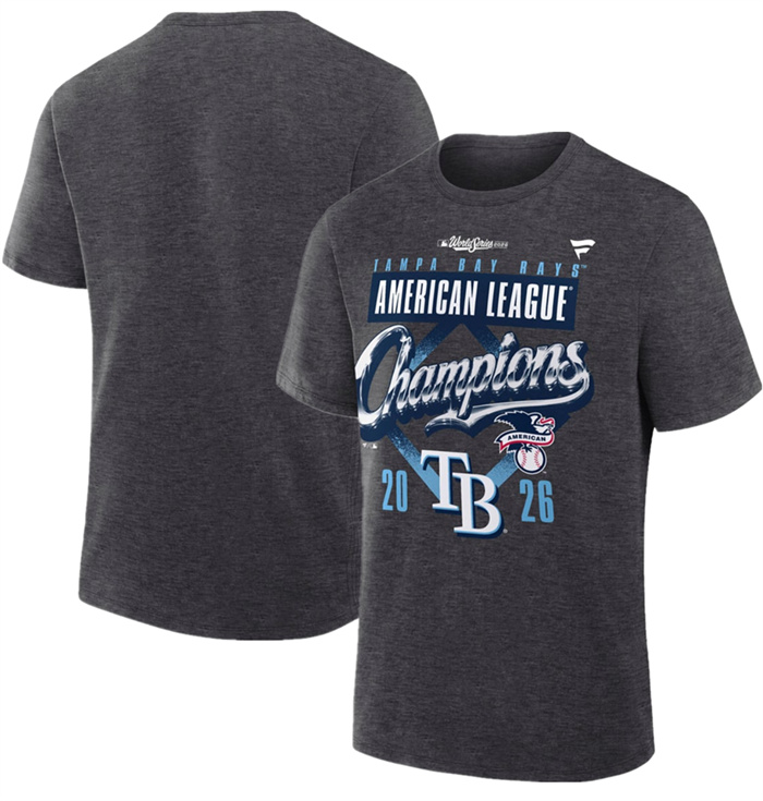 Men's Tampa Bay Rays Heather Charcoal 2026 League Champions Locker Room T-Shirt