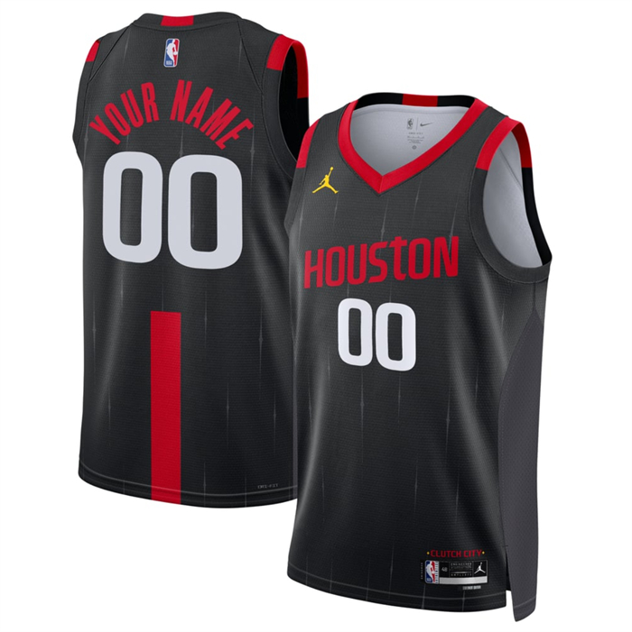 Men's Houston Rockets Actiive Player Custom Black 2026/27 Statement Edition Stitched Basketball Jersey