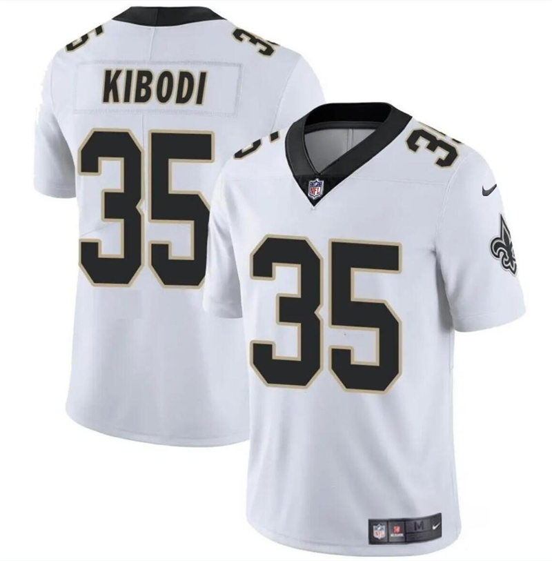 Youth New Orleans Saints #35 Jacob Kibodi White Vapor Limited Stitched Football Jersey