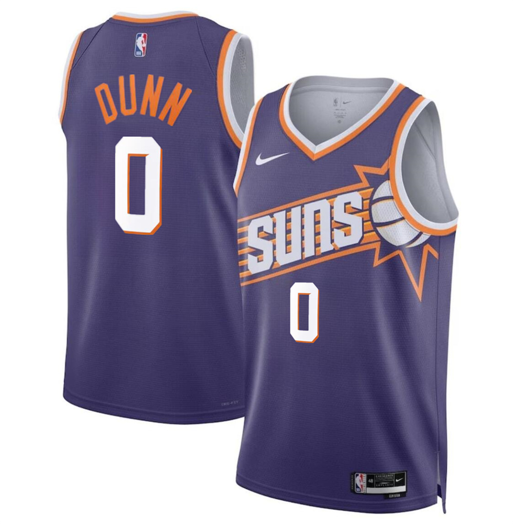 Men's Phoenix Suns #0 Ryan Dunn Purple 2024 Draft Icon Edition Stitched Basketball Jersey