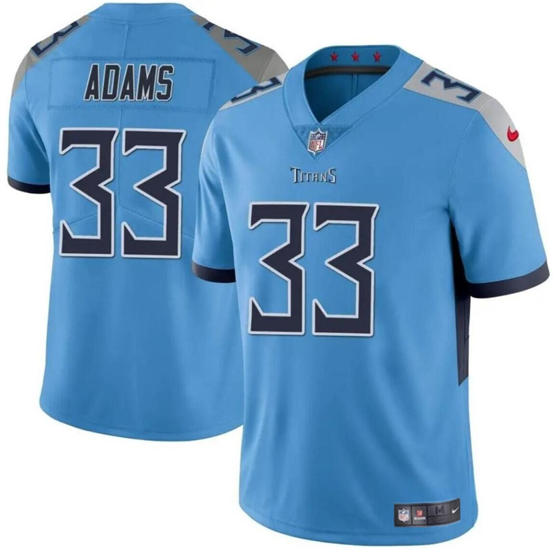 Youth Tennessee Titans #33 Jamel Adams Blue Vapor Limited Stitched Football Jersey