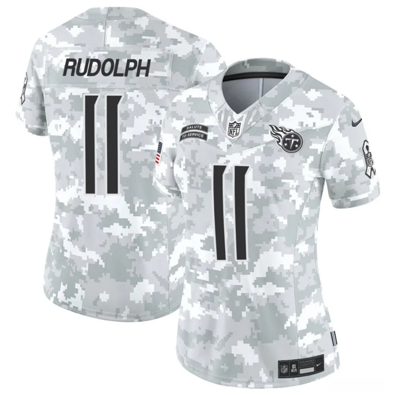 Women's Tennessee Titans #11 Mason Rudolph 2024 F.U.S.E Arctic Camo Salute to Service(Run Small)