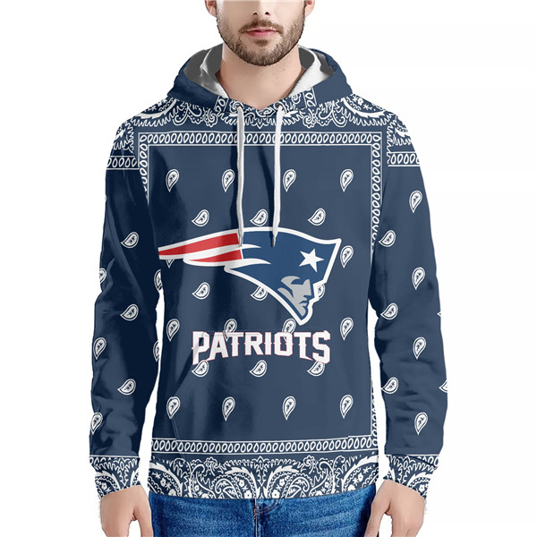 Men's New England Patriots Navy Pullover Hoodie