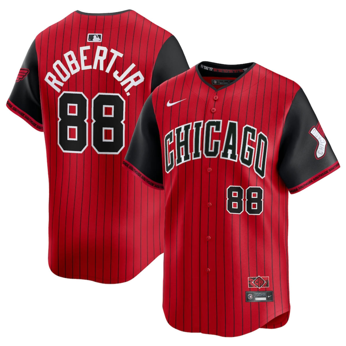 Youth Chicago White Sox #88 Luis Robert Jr. Red/Black 2025 City Connect Limited Stitched Baseball Jersey