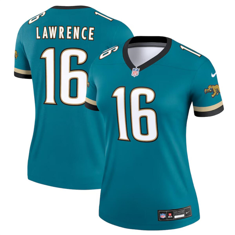 Women's Jacksonville Jaguars #16 Trevor Lawrence Teal 2024 Prowler Throwback Vapor Limited Stitched Football Jersey(Run Small)