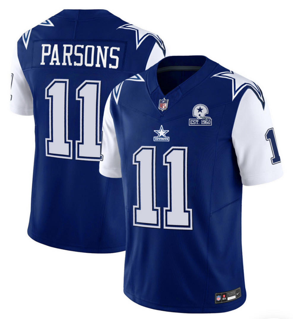 Women's Dallas Cowboys #11 Micah Parsons Blue/White Stitched Football Jersey
