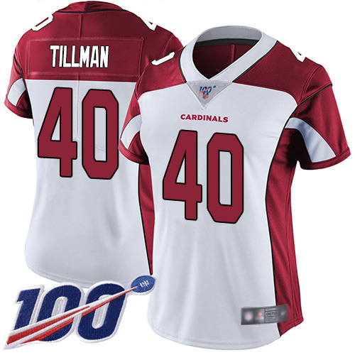 Nike Cardinals #40 Pat Tillman White Women's Stitched NFL 100th Season Vapor Limited Jersey Nike Cardinals #40 Pat Tillman White Women's Stitched NFL 100th Season Vapor Limited Jersey