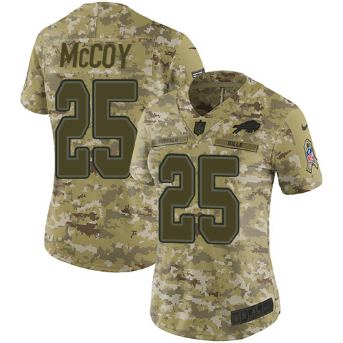 Nike Bills #25 LeSean McCoy Camo Women's Stitched NFL Limited 2018 Salute to Service Jersey Nike Bills #25 LeSean McCoy Camo Women's Stitched NFL Limited 2018 Salute to Service Jersey