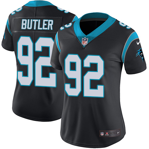 Nike Panthers #92 Vernon Butler Black Team Color Women's Stitched NFL Vapor Untouchable Limited Jersey Nike Panthers #92 Vernon Butler Black Team Color Women's Stitched NFL Vapor Untouchable Limited Jersey