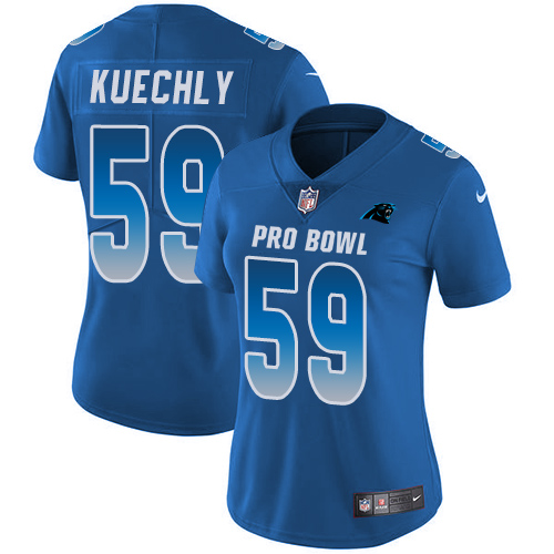 Nike Panthers #59 Luke Kuechly Royal Women's Stitched NFL Limited NFC 2019 Pro Bowl Jersey Nike Panthers #59 Luke Kuechly Royal Women's Stitched NFL Limited NFC 2019 Pro Bowl Jersey