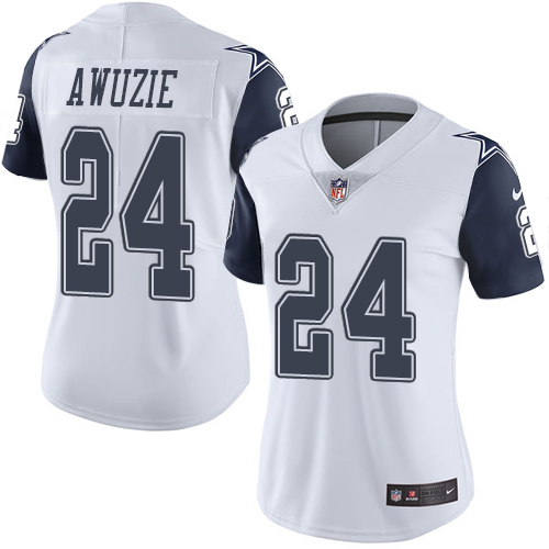 Nike Cowboys #24 Chidobe Awuzie White Women's Stitched NFL Limited Rush Jersey