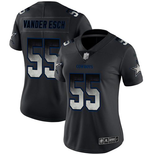 Nike Cowboys #55 Leighton Vander Esch Black Women's Stitched NFL Vapor Untouchable Limited Smoke Fashion Jersey