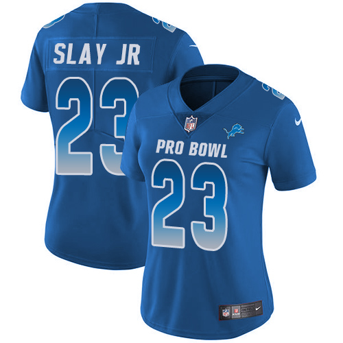 Nike Lions #23 Darius Slay Jr Royal Women's Stitched NFL Limited NFC 2019 Pro Bowl Jersey Nike Lions #23 Darius Slay Jr Royal Women's Stitched NFL Limited NFC 2019 Pro Bowl Jersey