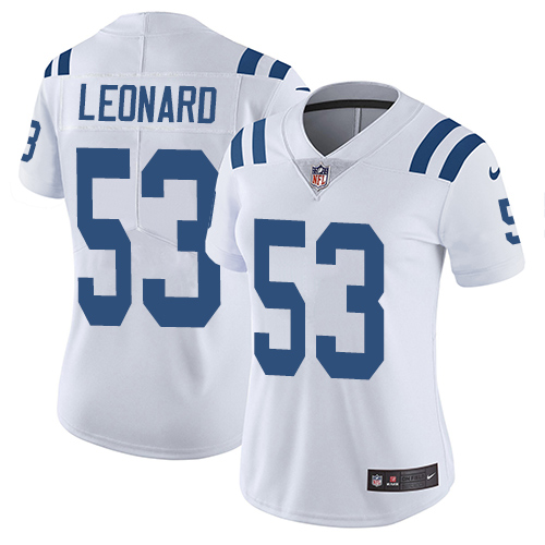 Nike Colts #53 Darius Leonard White Women's Stitched NFL Vapor Untouchable Limited Jersey Nike Colts #53 Darius Leonard White Women's Stitched NFL Vapor Untouchable Limited Jersey