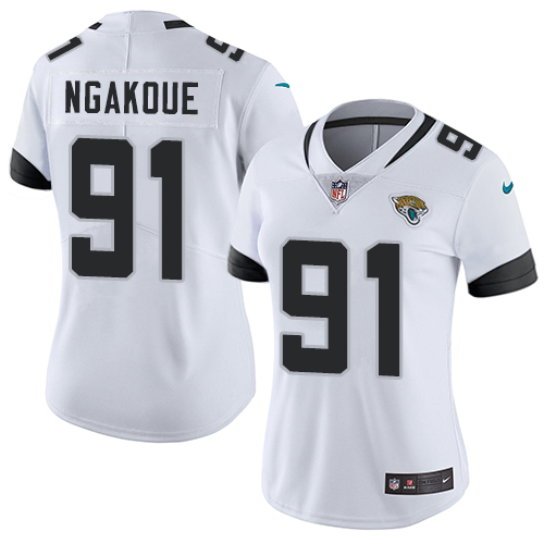 Nike Jaguars #91 Yannick Ngakoue White Women's Stitched NFL Vapor Untouchable Limited Jersey