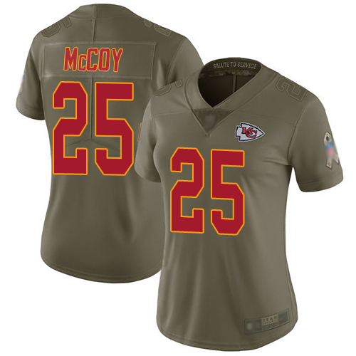 Nike Chiefs #25 LeSean McCoy Olive Women's Stitched NFL Limited 2017 Salute to Service Jersey Nike Chiefs #25 LeSean McCoy Olive Women's Stitched NFL Limited 2017 Salute to Service Jersey
