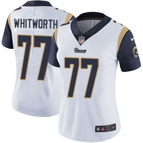 Nike Rams #77 Andrew Whitworth White Women's Stitched NFL Vapor Untouchable Limited Jersey