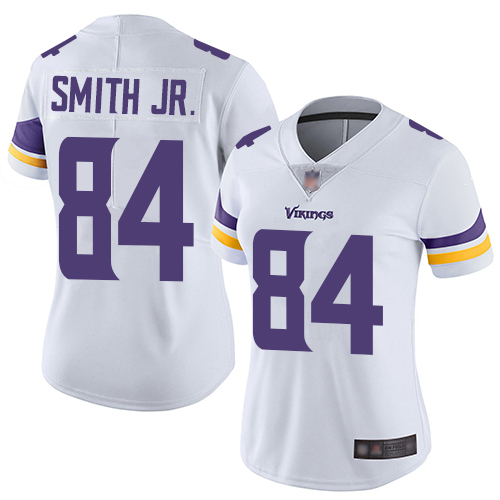 Nike Vikings #84 Irv Smith Jr. White Women's Stitched NFL Vapor Untouchable Limited Jersey