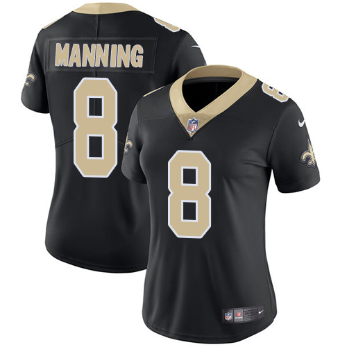 Nike Saints #8 Archie Manning Black Team Color Women's Stitched NFL Vapor Untouchable Limited Jersey Nike Saints #8 Archie Manning Black Team Color Women's Stitched NFL Vapor Untouchable Limited Jersey