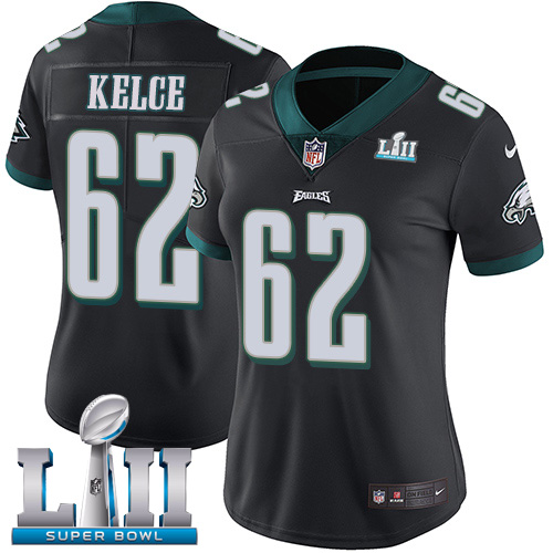 Nike Eagles #62 Jason Kelce Black Alternate Super Bowl LII Women's Stitched NFL Vapor Untouchable Limited Jersey Nike Eagles #62 Jason Kelce Black Alternate Super Bowl LII Women's Stitched NFL Vapor Untouchable Limited Jersey