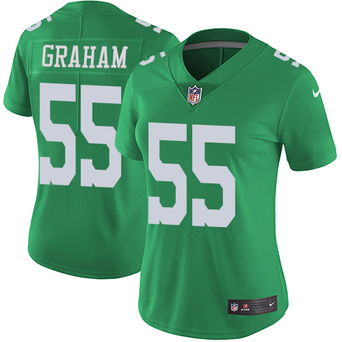 Nike Eagles #55 Brandon Graham Green Women's Stitched NFL Limited Rush Jersey Nike Eagles #55 Brandon Graham Green Women's Stitched NFL Limited Rush Jersey
