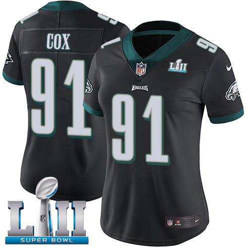 Nike Eagles #91 Fletcher Cox Black Alternate Super Bowl LII Women's Stitched NFL Vapor Untouchable Limited Jersey Nike Eagles #91 Fletcher Cox Black Alternate Super Bowl LII Women's Stitched NFL Vapor Untouchable Limited Jersey