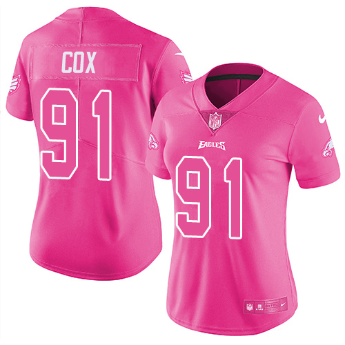 Nike Eagles #91 Fletcher Cox Pink Women's Stitched NFL Limited Rush Fashion Jersey Nike Eagles #91 Fletcher Cox Pink Women's Stitched NFL Limited Rush Fashion Jersey