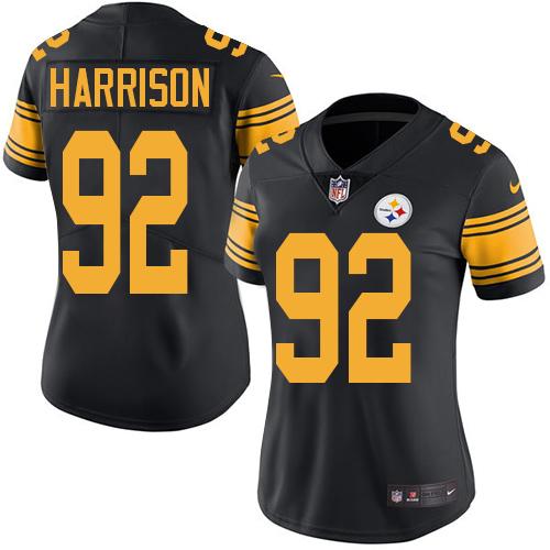 Nike Steelers #92 James Harrison Black Women's Stitched NFL Limited Rush Jersey Nike Steelers #92 James Harrison Black Women's Stitched NFL Limited Rush Jersey