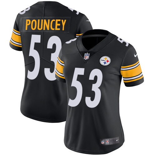 Nike Steelers #53 Maurkice Pouncey Black Team Color Women's Stitched NFL Vapor Untouchable Limited Jersey Nike Steelers #53 Maurkice Pouncey Black Team Color Women's Stitched NFL Vapor Untouchable Limited Jersey