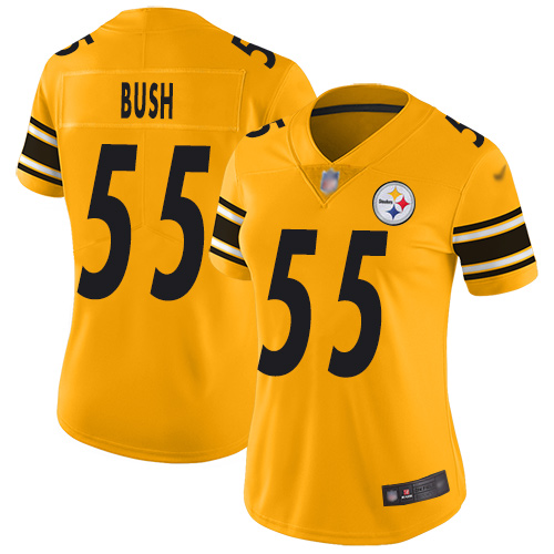 Nike Steelers #55 Devin Bush Gold Women's Stitched NFL Limited Inverted Legend Jersey Nike Steelers #55 Devin Bush Gold Women's Stitched NFL Limited Inverted Legend Jersey