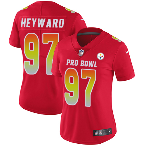 Nike Steelers #97 Cameron Heyward Red Women's Stitched NFL Limited AFC 2018 Pro Bowl Jersey Nike Steelers #97 Cameron Heyward Red Women's Stitched NFL Limited AFC 2018 Pro Bowl Jersey