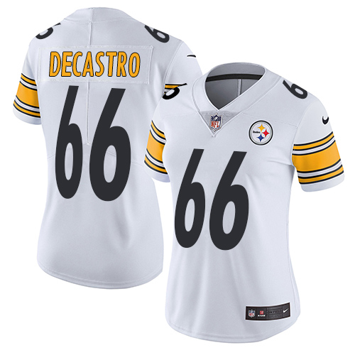 Nike Steelers #66 David DeCastro White Women's Stitched NFL Vapor Untouchable Limited Jersey Nike Steelers #66 David DeCastro White Women's Stitched NFL Vapor Untouchable Limited Jersey