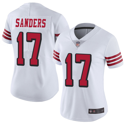Nike 49ers #17 Emmanuel Sanders White Rush Women's Stitched NFL Vapor Untouchable Limited Jersey Nike 49ers #17 Emmanuel Sanders White Rush Women's Stitched NFL Vapor Untouchable Limited Jersey