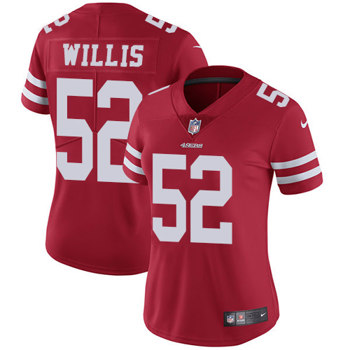 Nike 49ers #52 Patrick Willis Red Team Color Women's Stitched NFL Vapor Untouchable Limited Jersey Nike 49ers #52 Patrick Willis Red Team Color Women's Stitched NFL Vapor Untouchable Limited Jersey