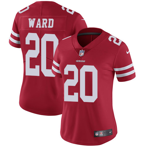 Nike 49ers #20 Jimmie Ward Red Team Color Women's Stitched NFL Vapor Untouchable Limited Jersey Nike 49ers #20 Jimmie Ward Red Team Color Women's Stitched NFL Vapor Untouchable Limited Jersey