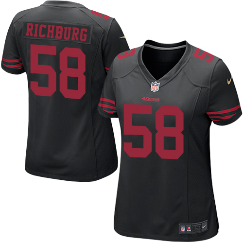 Nike 49ers #58 Weston Richburg Black Alternate Women's Stitched NFL Vapor Untouchable Limited Jersey Nike 49ers #58 Weston Richburg Black Alternate Women's Stitched NFL Vapor Untouchable Limited Jersey