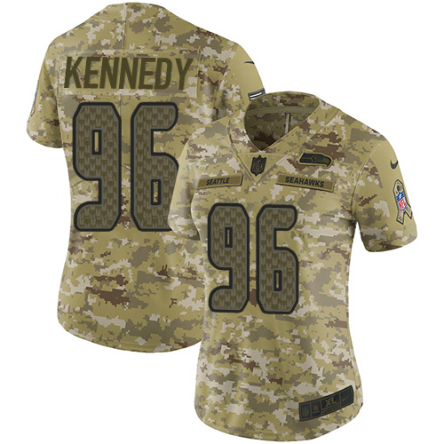 Nike Seahawks #96 Cortez Kennedy Camo Women's Stitched NFL Limited 2018 Salute to Service Jersey Nike Seahawks #96 Cortez Kennedy Camo Women's Stitched NFL Limited 2018 Salute to Service Jersey