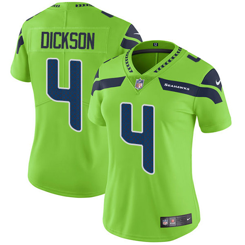 Nike Seahawks #4 Michael Dickson Green Women's Stitched NFL Limited Rush Jersey Nike Seahawks #4 Michael Dickson Green Women's Stitched NFL Limited Rush Jersey