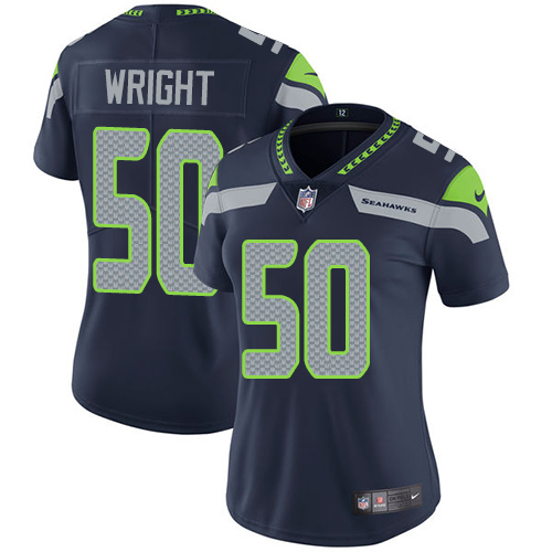 Nike Seahawks #50 K.J. Wright Steel Blue Team Color Women's Stitched NFL Vapor Untouchable Limited Jersey Nike Seahawks #50 K.J. Wright Steel Blue Team Color Women's Stitched NFL Vapor Untouchable Limited Jersey