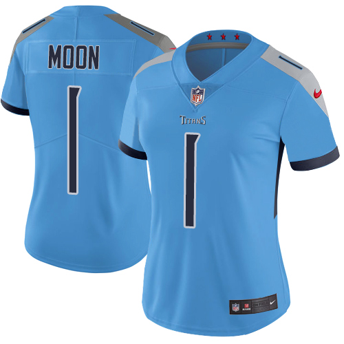 Nike Titans #1 Warren Moon Light Blue Alternate Women's Stitched NFL Vapor Untouchable Limited Jersey Nike Titans #1 Warren Moon Light Blue Alternate Women's Stitched NFL Vapor Untouchable Limited Jersey