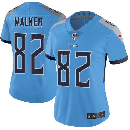 Nike Titans #82 Delanie Walker Light Blue Alternate Women's Stitched NFL Vapor Untouchable Limited Jersey Nike Titans #82 Delanie Walker Light Blue Alternate Women's Stitched NFL Vapor Untouchable Limited Jersey
